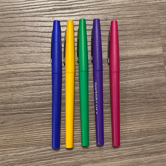 Office New Set Of 5 Paper Mate Flair Pens Bundle 4 Items For 12